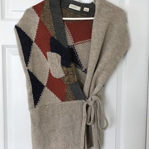 Anthropologie Short sleeved sweater wrap